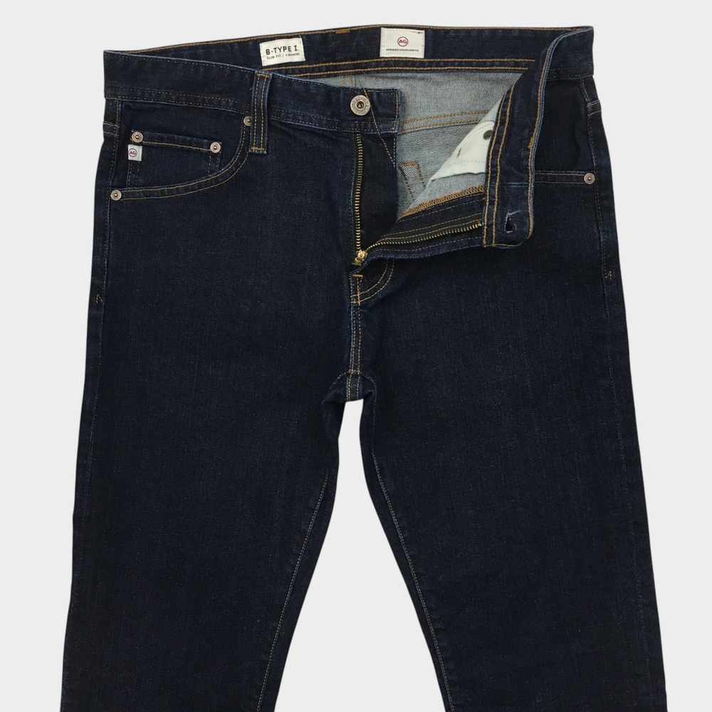 AG Adriano Goldschmied B-TYPE I Slim Fit Jeans Mens 32x33 Dark Wash Indigo Denim